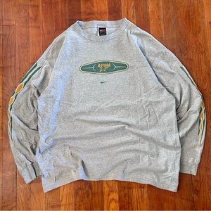 Vintage Nike Dallas Stars NHL Center Swoosh Hockey Gray Longsleeve Shirt L